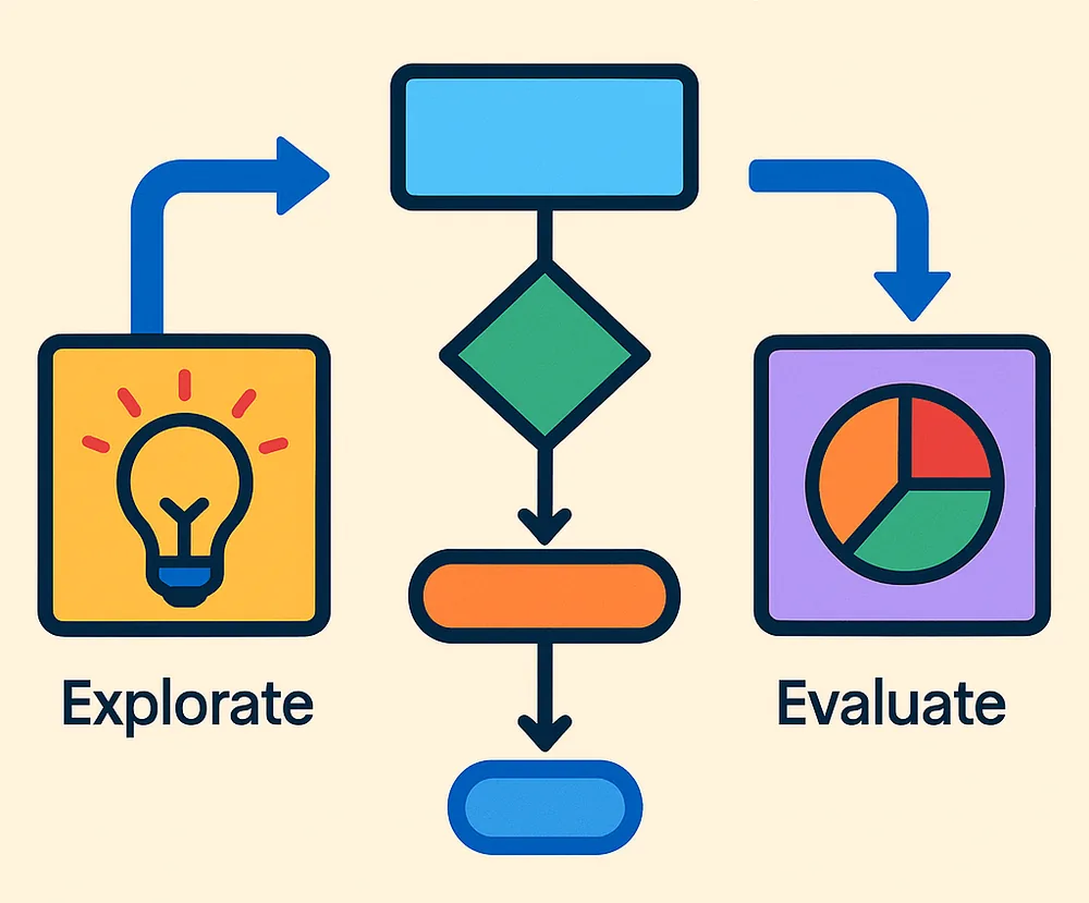 Flowchart-based visual question answering illustration